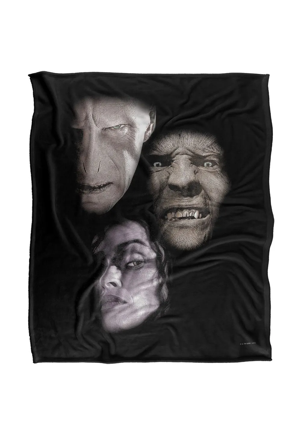 Harry Potter Villian Heads Officially Licensed Silky Touch Super Soft Throw Blanket 152x127 cm in White