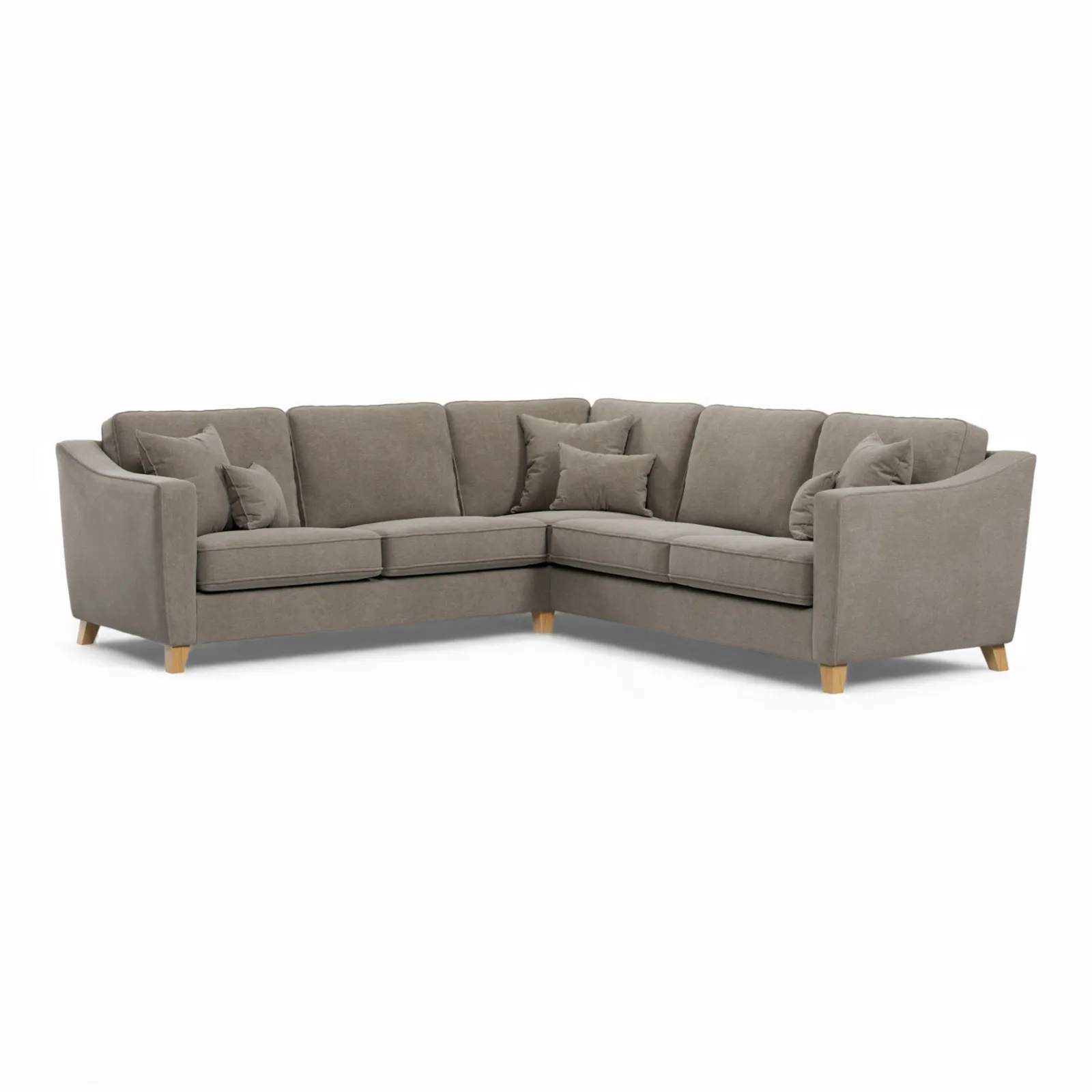 The Great Sofa Company Jackson Large Chenille Corner Sofa in Light Brown 2