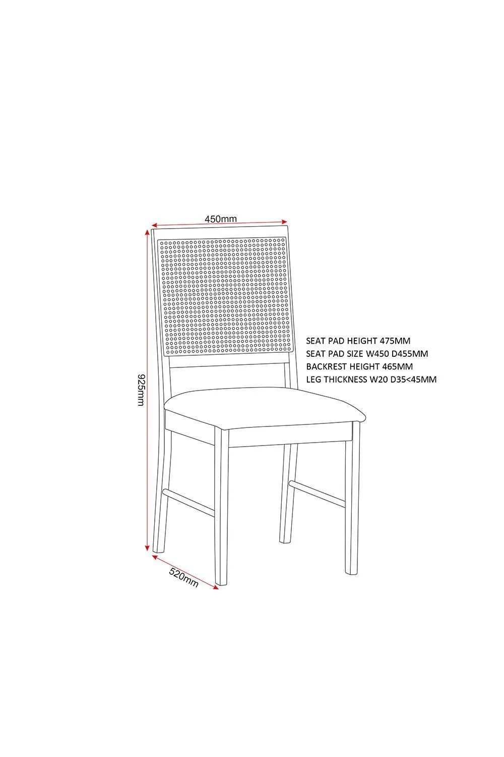 Seconique Ellis Chair (Box of 2) in Light Oak 6