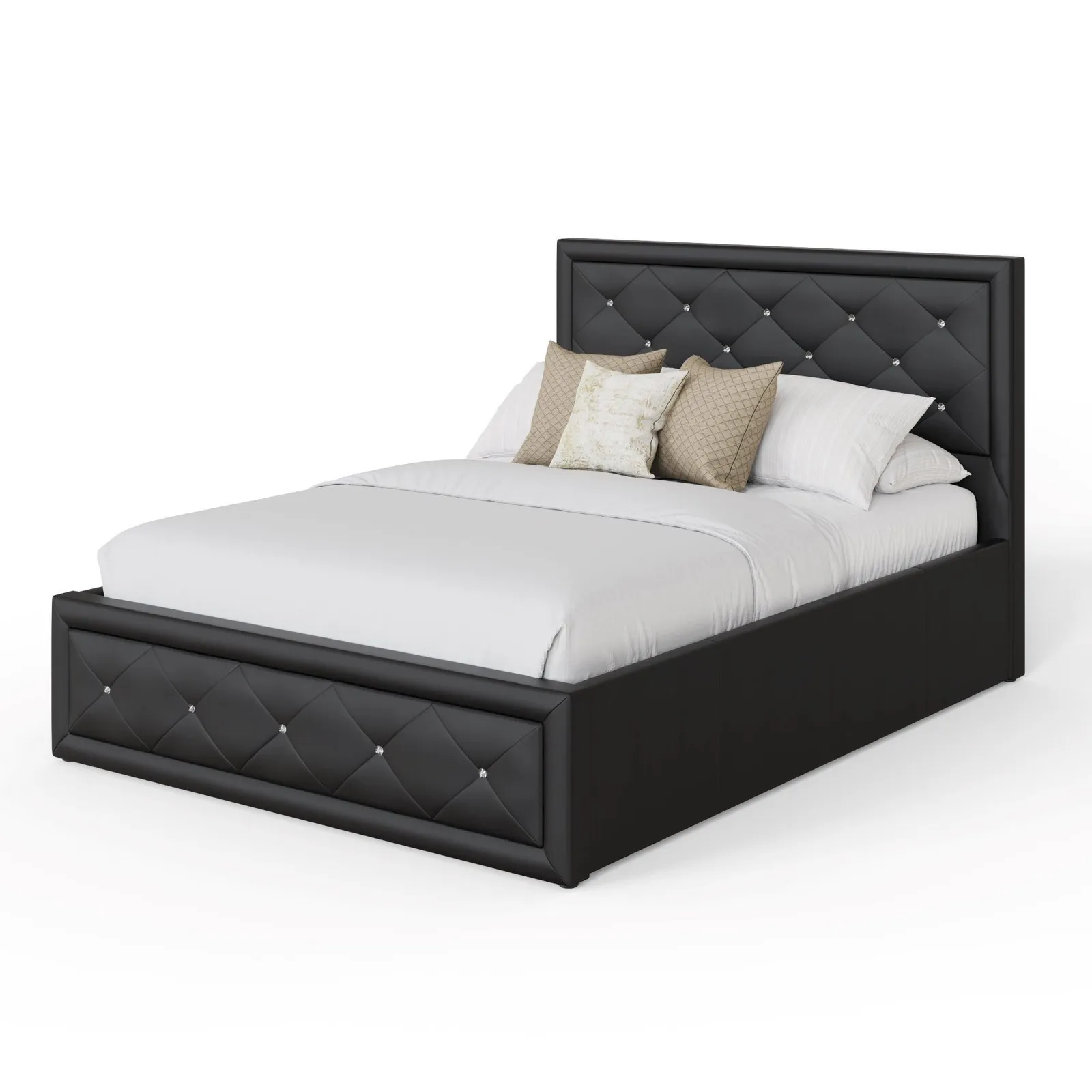 GFW Hollywood Ottoman Storage Bed in Black 2