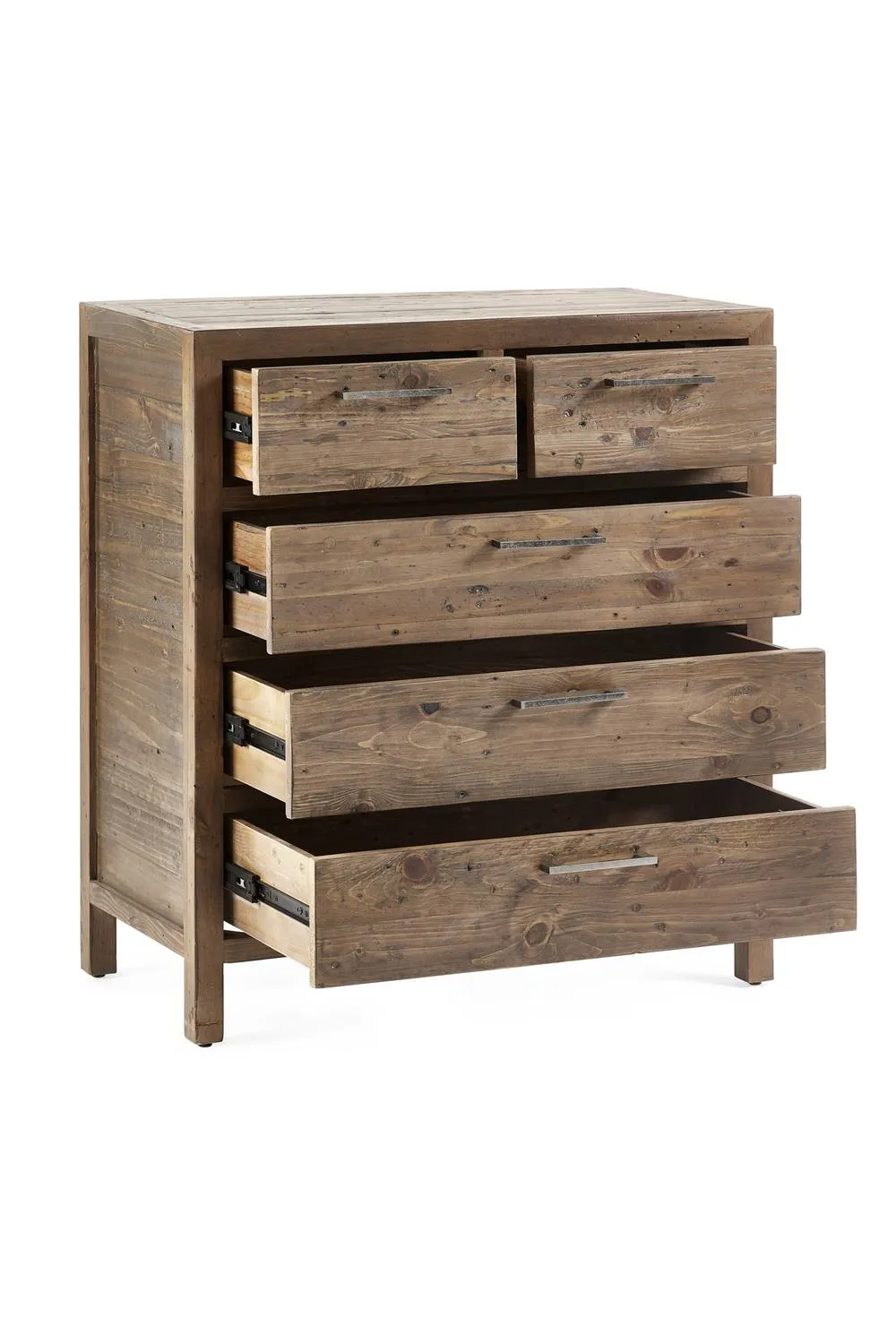 Julian Bowen Heritage 5 Drawer Chest (3+2) in Brown 3