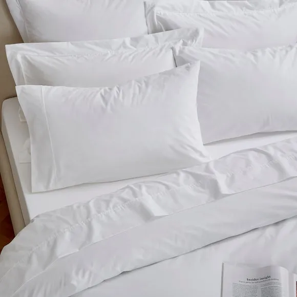 Dorma Crisp & Fresh 400 Thread Count Egyptian Cotton Percale Flat Sheet 3