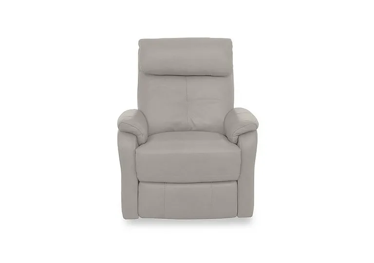 Compact Collection Titch Leather Chair - Silver Grey