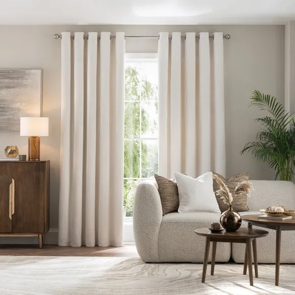 Textured Chenille Eyelet Curtains 2