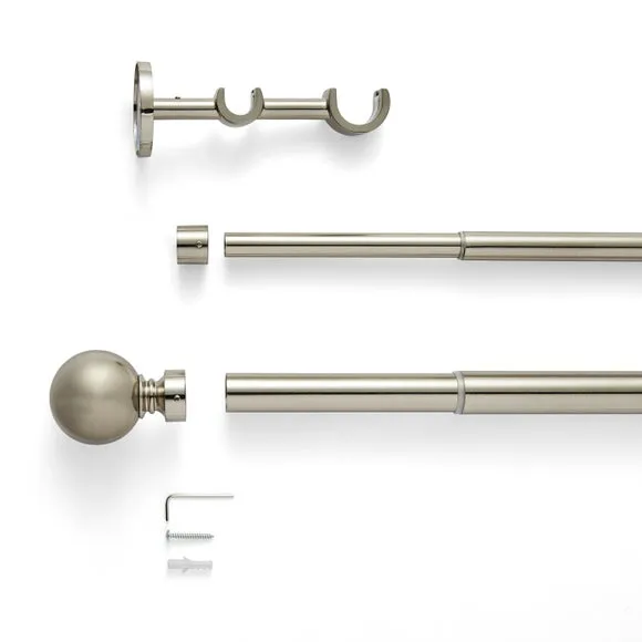 Ashton Double Layer Extendable Metal Curtain Pole 2