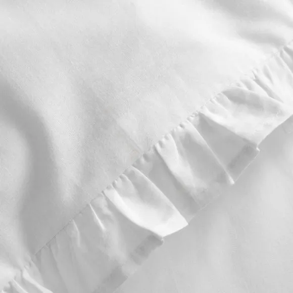 Pure Cotton Frilled 100% Cotton Duvet Cover & Pillowcase Set 4