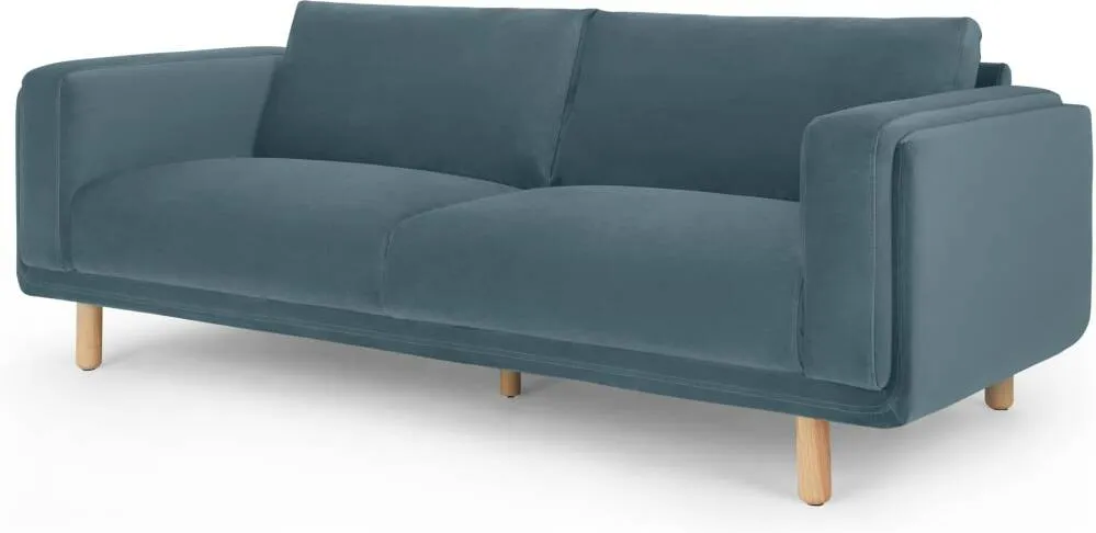 Karson 3 Seater Sofa, Marine Green Velvet