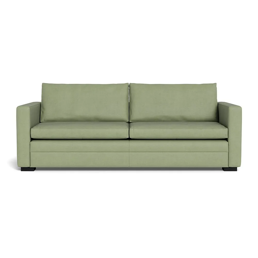 Heal's Palermo 4 Seater Sofa Siena Cotton Pistachio Black Feet 1