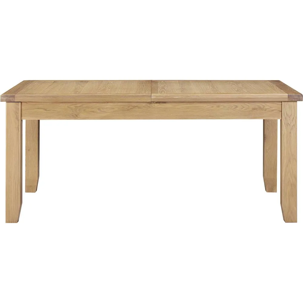 Seconique Windsor Pebble Grey Large Extending Dining Table (Part Assembled) in Light Oak 5