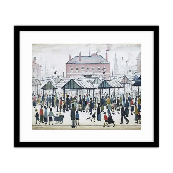 Market Scene Northern Town 1939 Lowry Framed Print 2