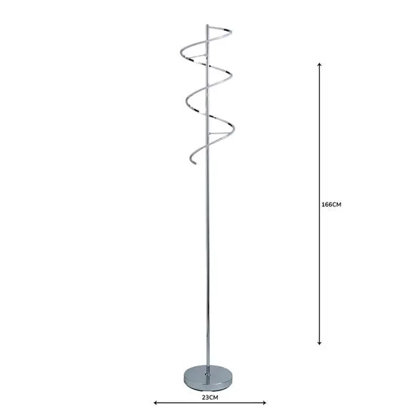 Apollo Integrated LED Dimmable Chrome Floor Lamp 5