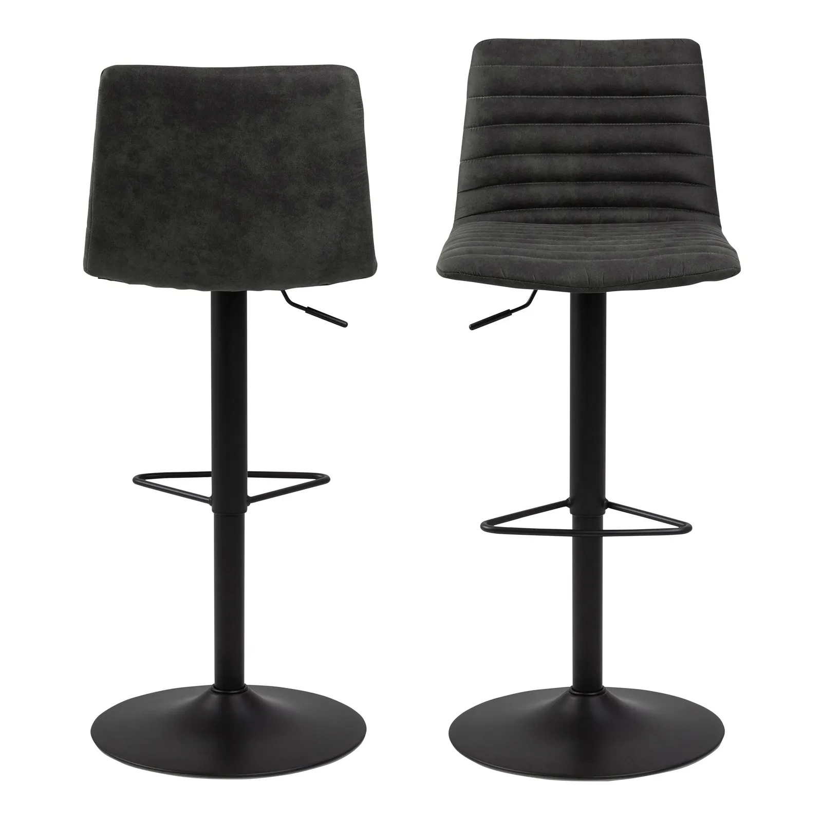 Furniture To Go Kimmy Bar Stool in Grey Fabic Set of 2 2
