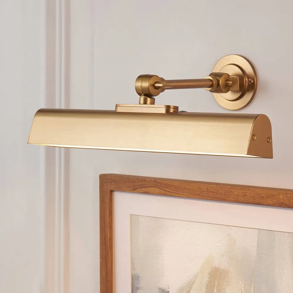 Netlighting Dalyan Rechargeable Picture Light Warm Brass Frosted Pc in Gold 5