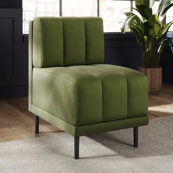 Amali Small Dining Bench, Matte Plush Velvet 2
