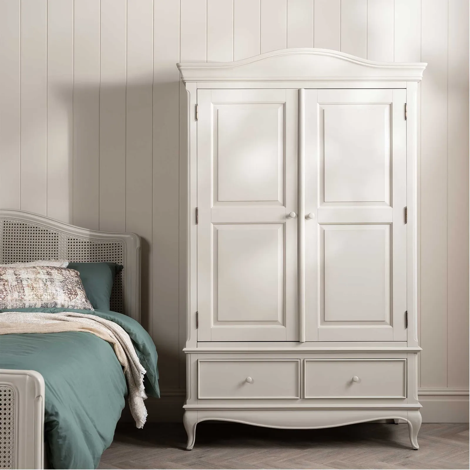 Calista Double Wardrobe, White Wood | Barker & Stonehouse 2