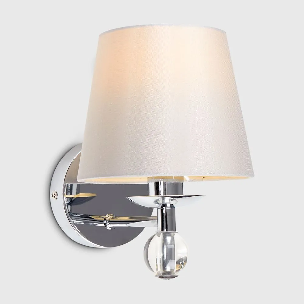 ValueLights Bryantt Pair of Silver Indoor Wall Light 3
