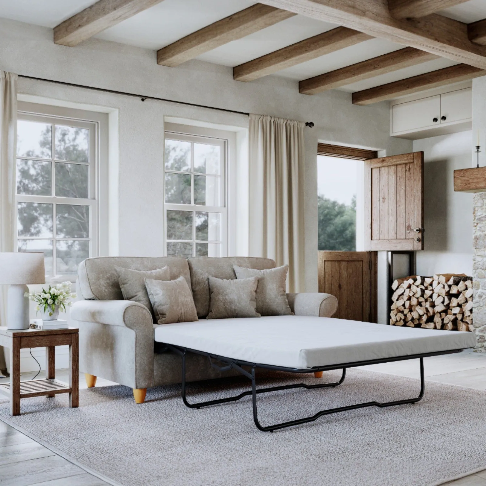 The Great Sofa Company Flora Sofa Bed Glory Beige