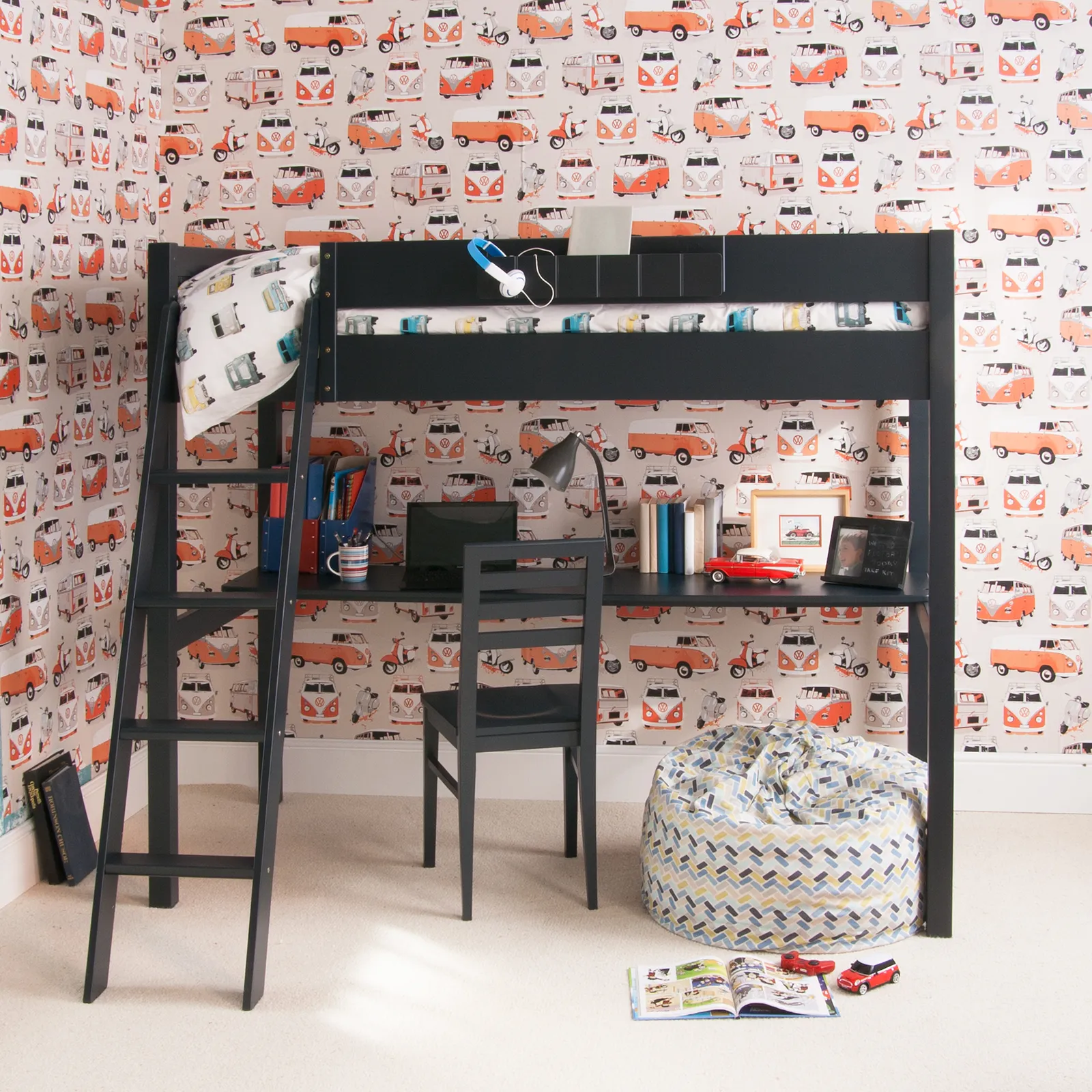 Pippin Childrens Highsleeper with Full Length Desk