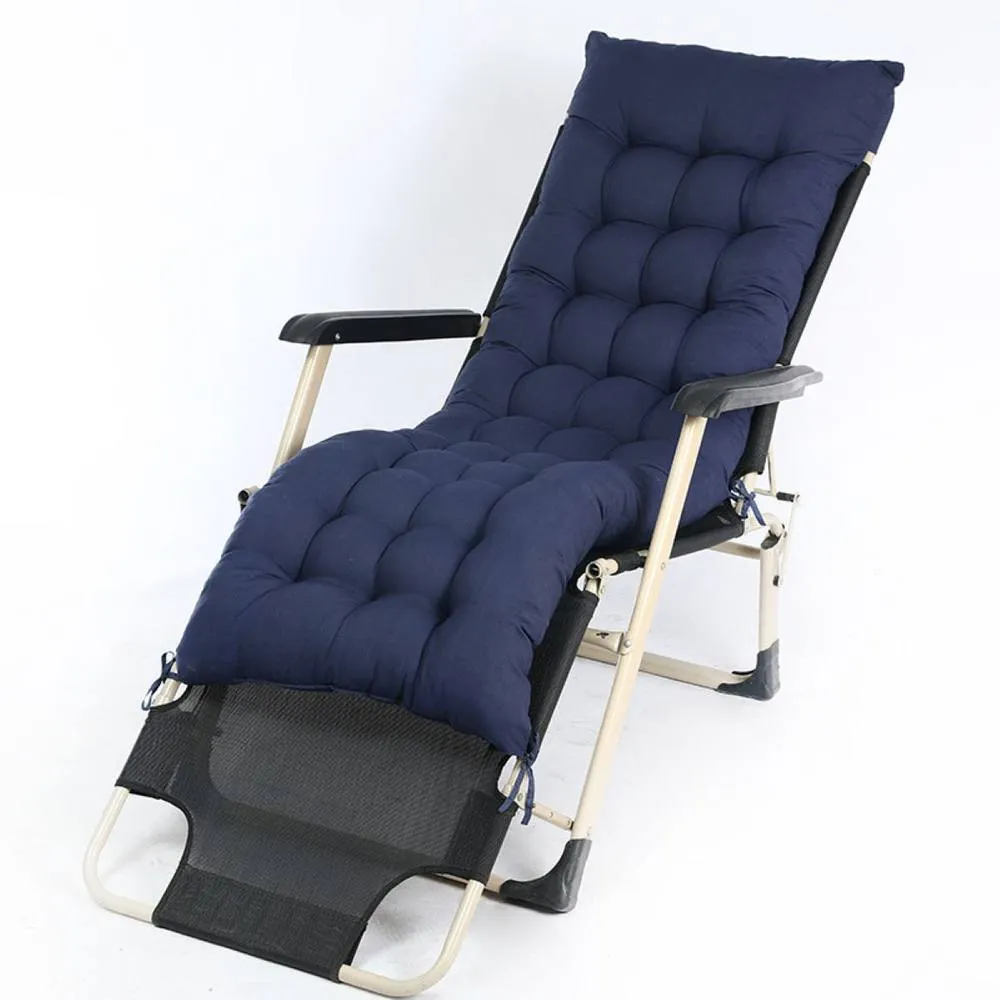 Lishetimig Pack of 2 Sun Lounger Cushion Pad for Garden Recliner Chair in Navy