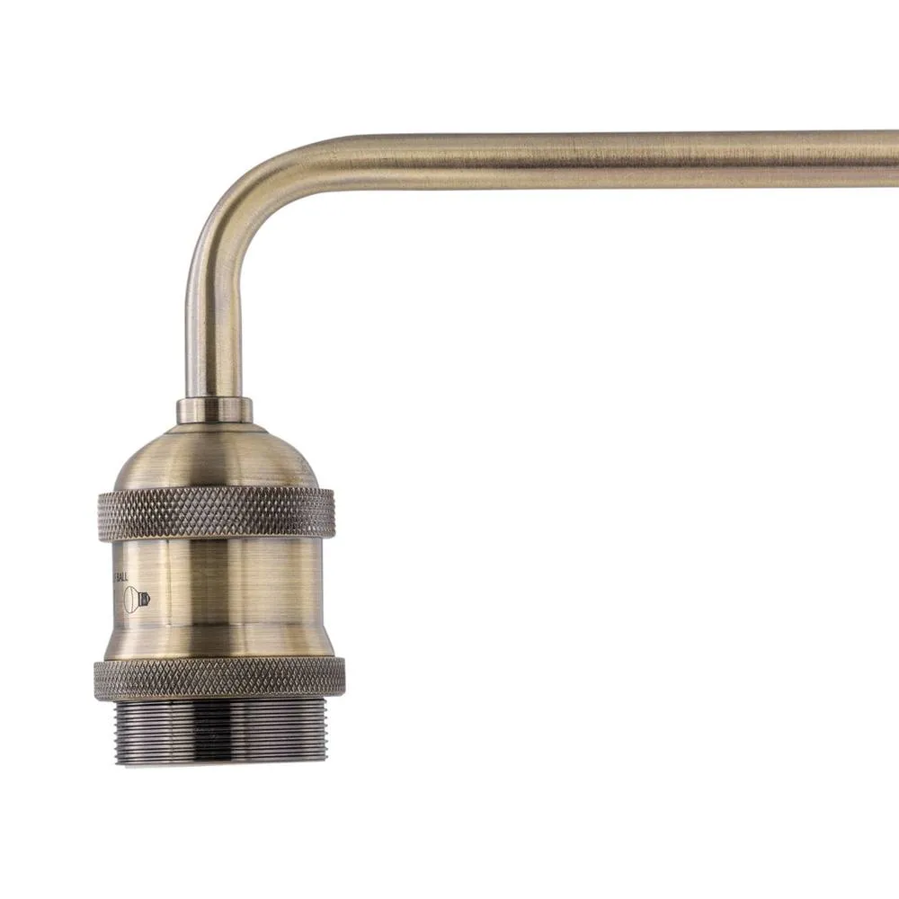 First Choice Lighting Isaac - Antique Brass Wall Lamp in Gold 2