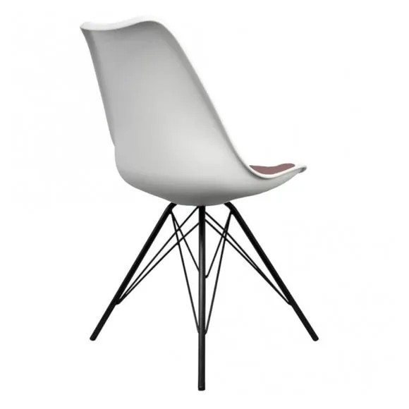 Fusion Living Soho White Plastic Dining Chair 5