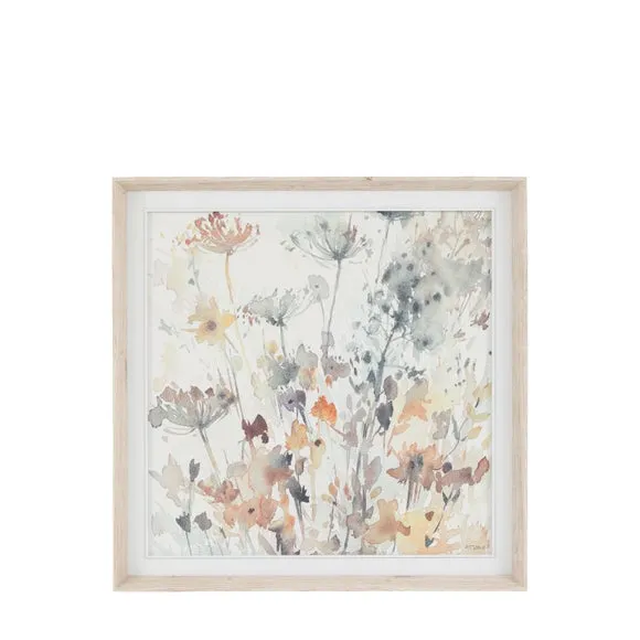 Cedar and Sage Botanical Notes Framed Canvas