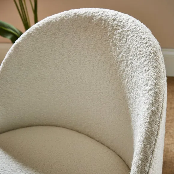 Astrid Dining Chair, Ivory Boucle 3