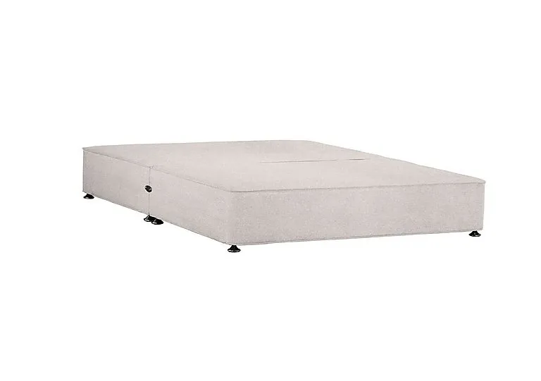 Shallow Divan Base - Small Double - Tweed Cream