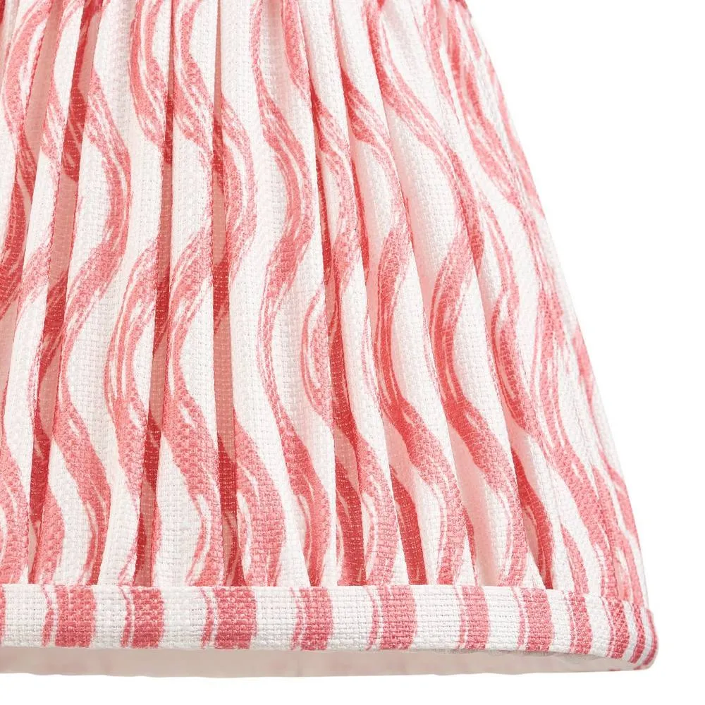 Netlighting Carnaby Green Wall Light Pink Fabric Ripple Shade 20cm B22 6