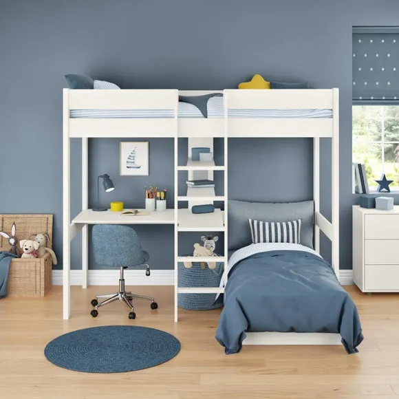 Uno Highsleeper With Chair Bed And Cushion Set Pine 4