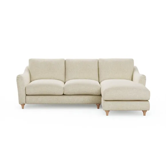 Hattie Slub Faux Linen Corner Chaise 2