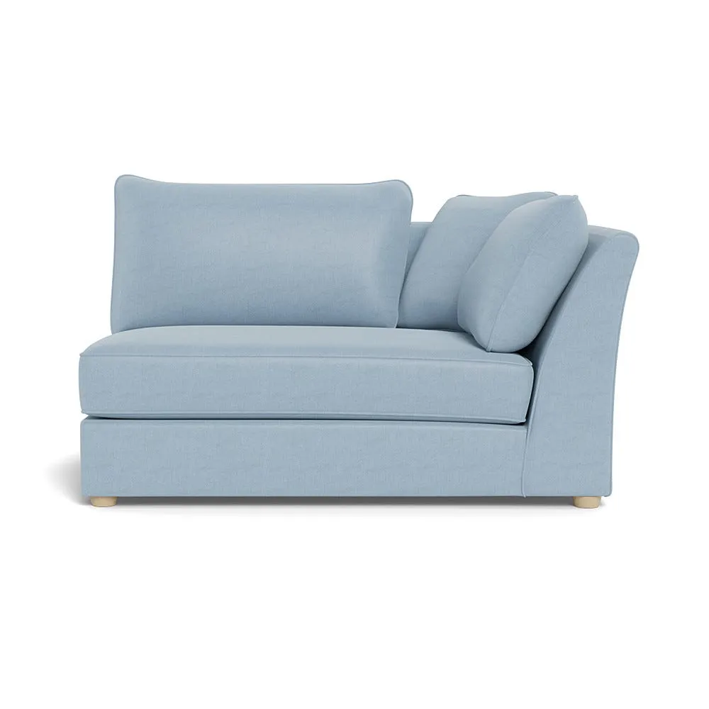 Heal's Tailor Large Curved Right Hand Facing Corner Unit Capelo Linen-Cotton Sea Shanty Natural Feet