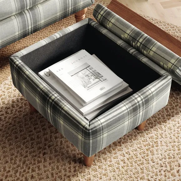Charnwood Checked Storage Footstool 3
