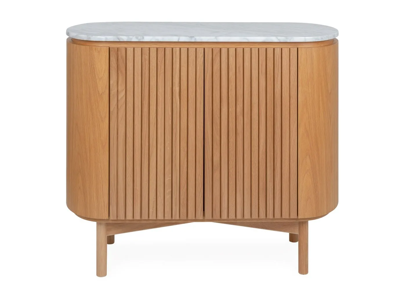 Heal's Remi Sideboard Small Oak and White Marble