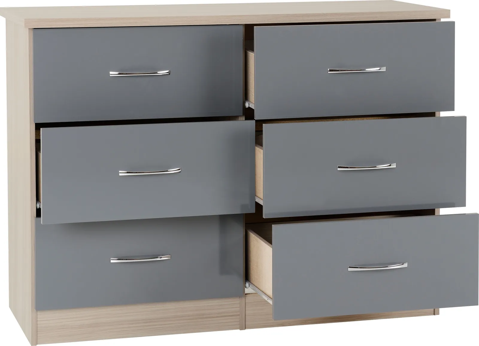 Seconique Nevada 6 Drawer Chest in Grey 3