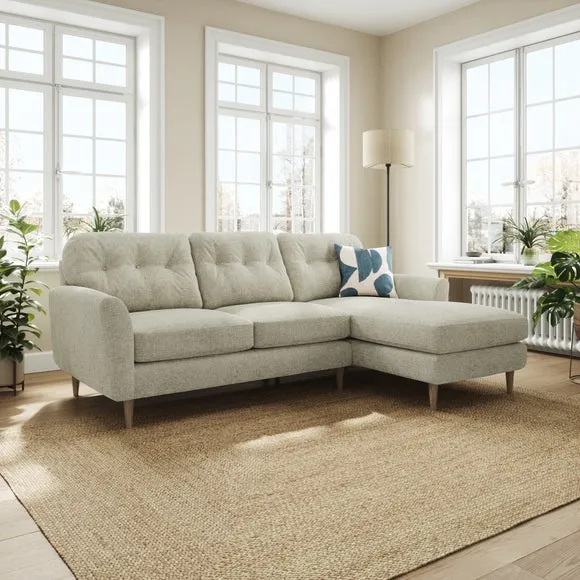 Sven Chunky Chenille Large Corner Chaise Sofa 1