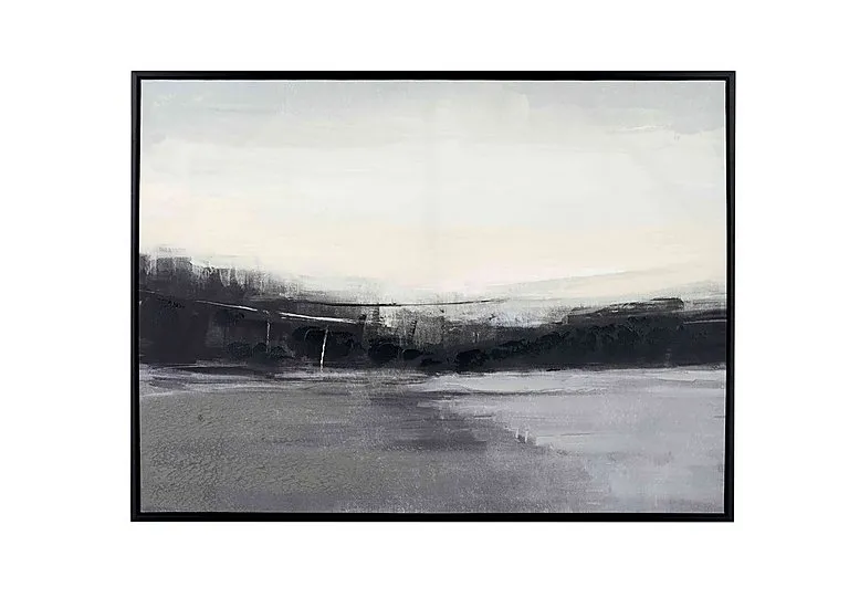 Monochrome Landscape Framed Canvas