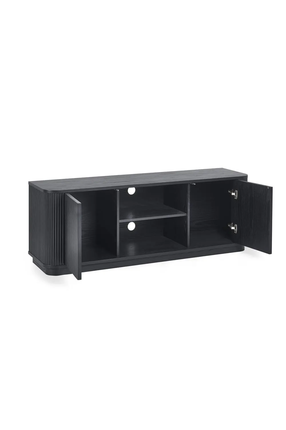 Julian Bowen Louis Fluted TV Unit in Black 3