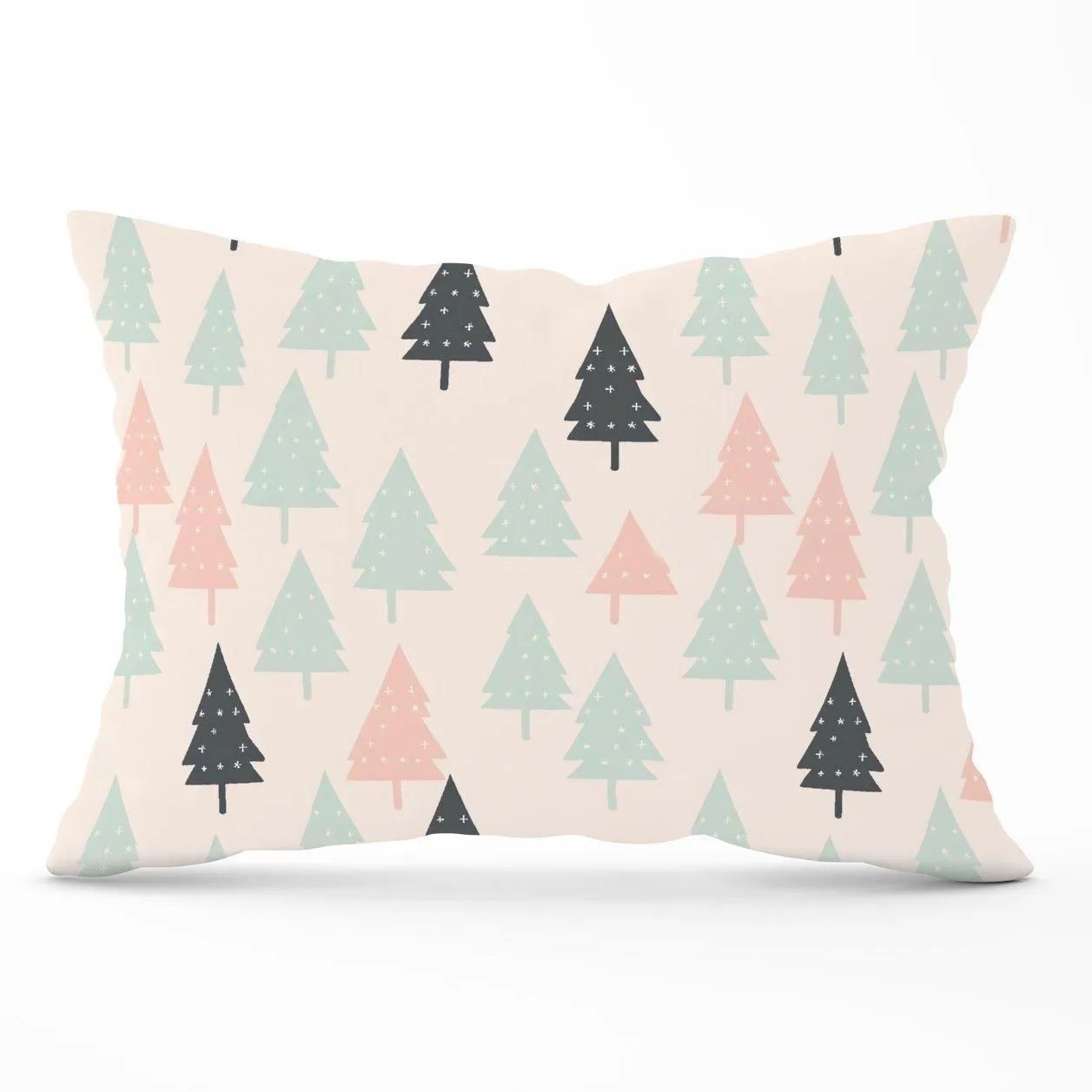 Warren Reed - Designer Christmas Tree Silhouette Pattern Cushions in Green
