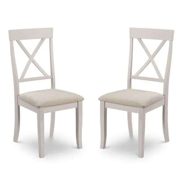 Davenport Set of 2 Dining Chairs, Faux Suede 2