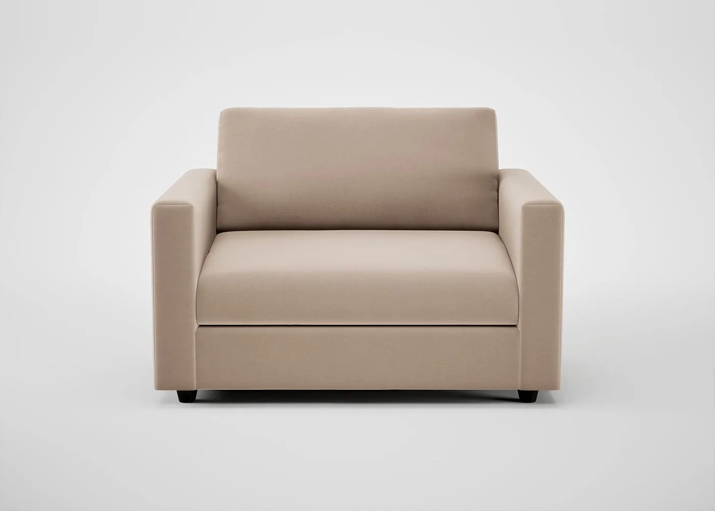 Heal's Nimbus II Loveseat Smart Velvet Pebble Black Feet 1