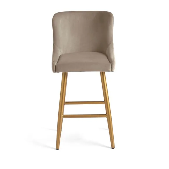 Montreal Bar Stool, Mink Velvet 6