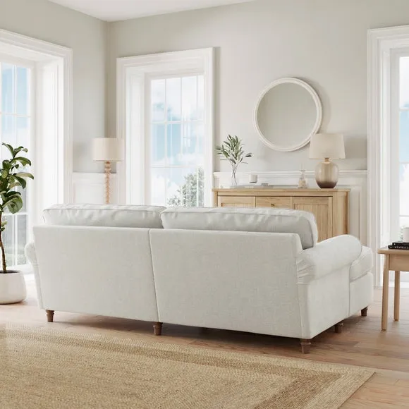 Flori Chenille Soft Texture Corner Chaise Sofa 3