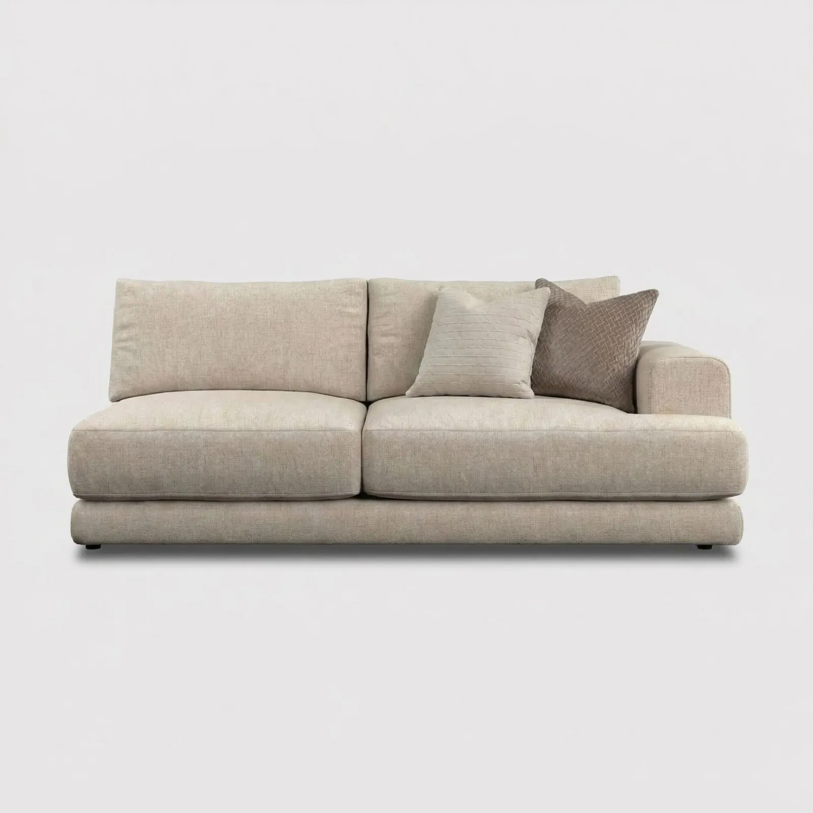 Lomax 1 Arm Large Modular Sofa Rhf, Neutral Fabric | Barker & Stonehouse