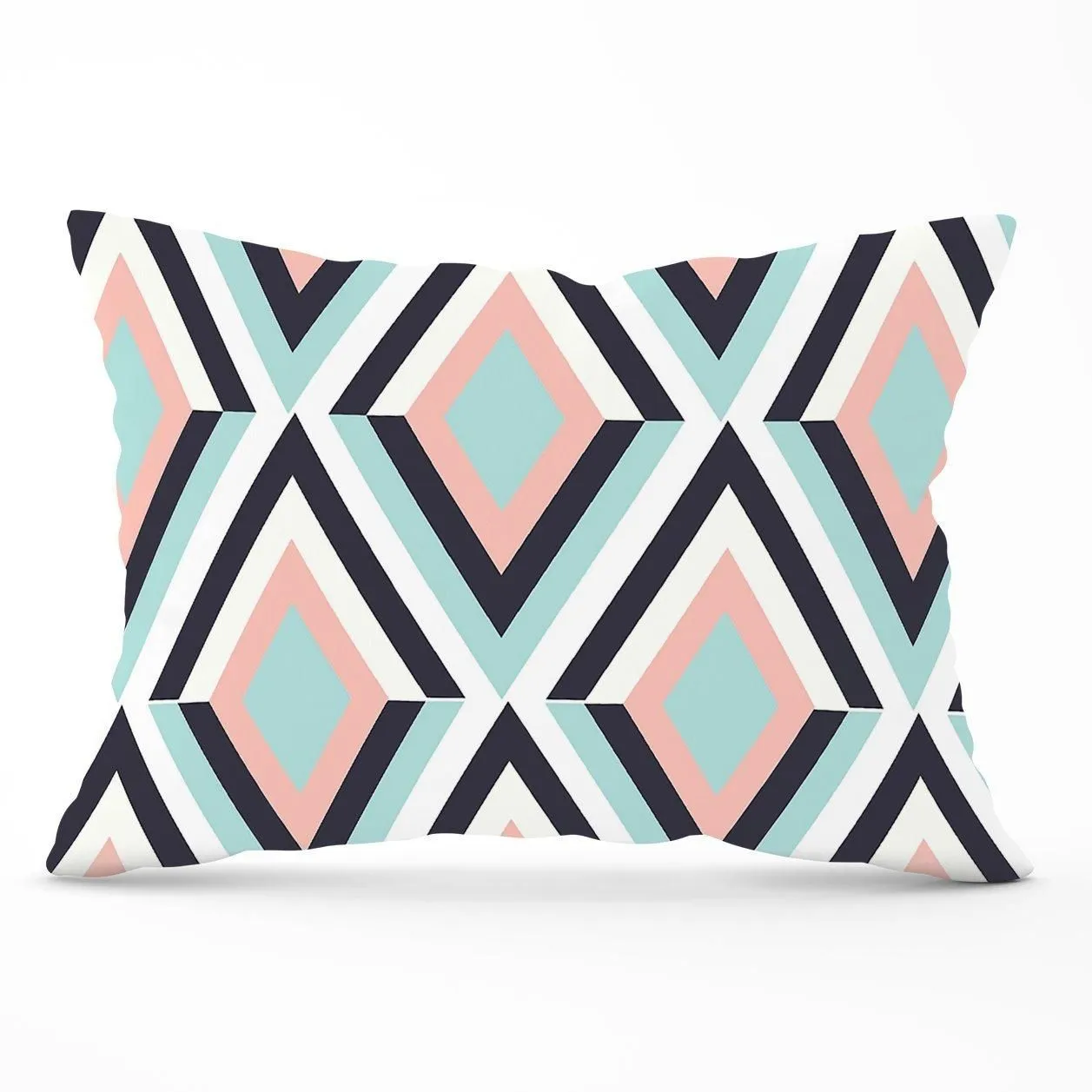 Warren Reed - Designer Zig Zag Abstract Pattern Cushions in Blue