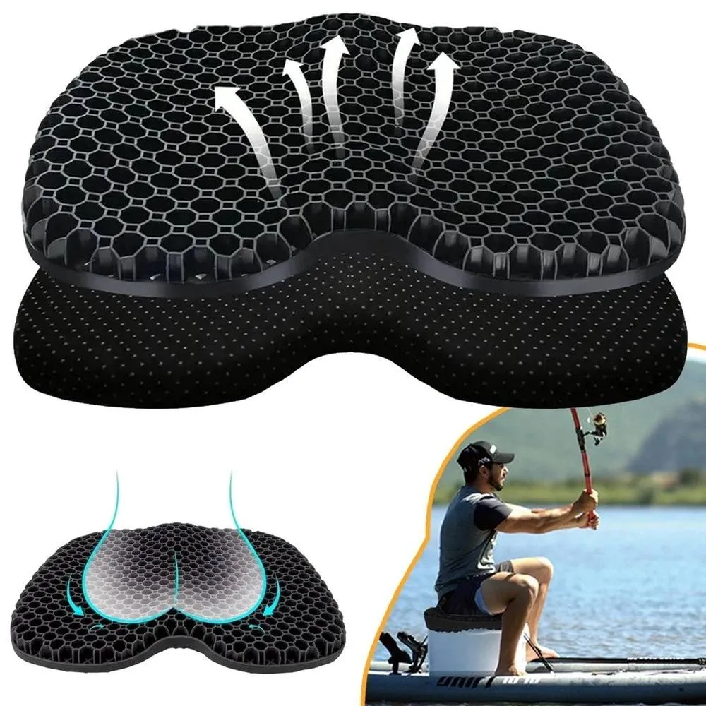 SPETLEK Kayak Seat Cushion Waterproof Kayak Gel Seat Cushion in Black