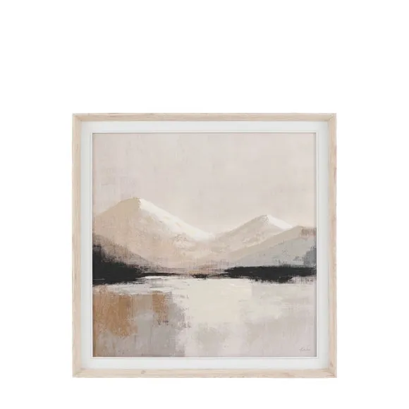 Cedar and Sage Contemporary Calm Mountains Framed Canvas 4