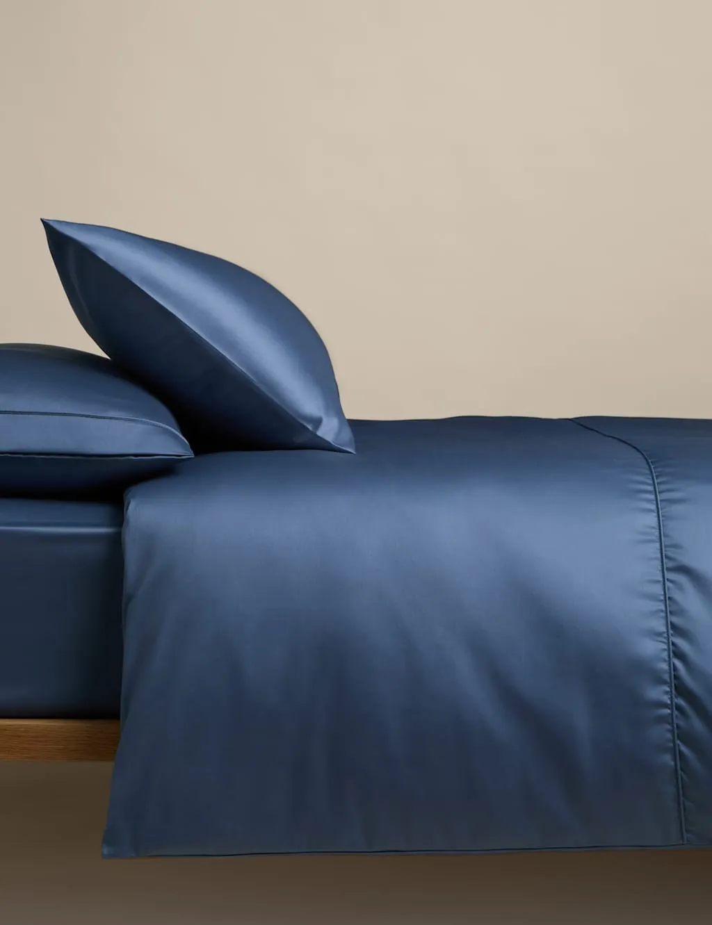 M&S Egyptian Cotton 230 Thread Count Silky Bedding Set Slate Blue