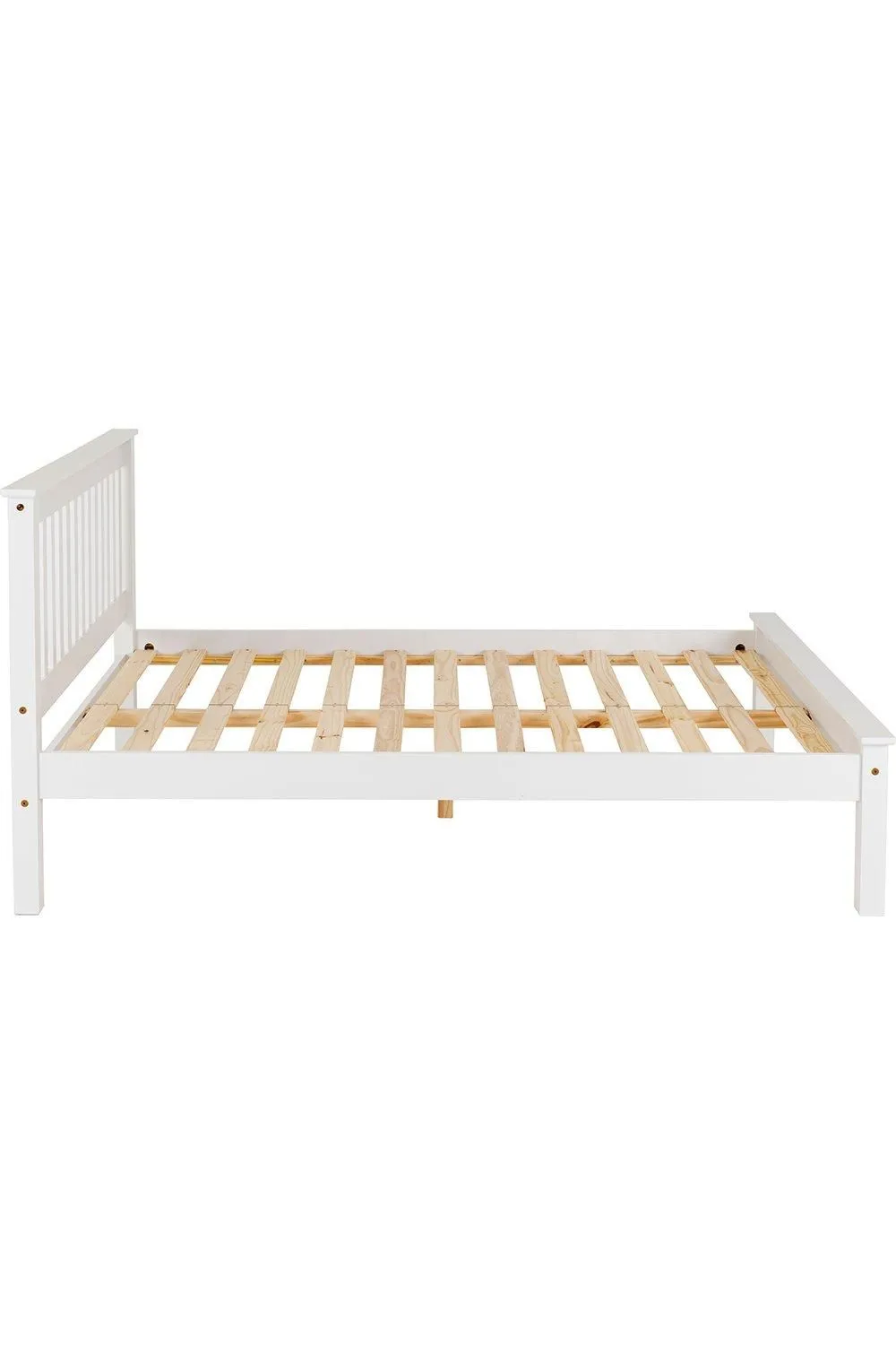 Seconique Monaco 4' Small Double Bed - Low Foot End in White 4