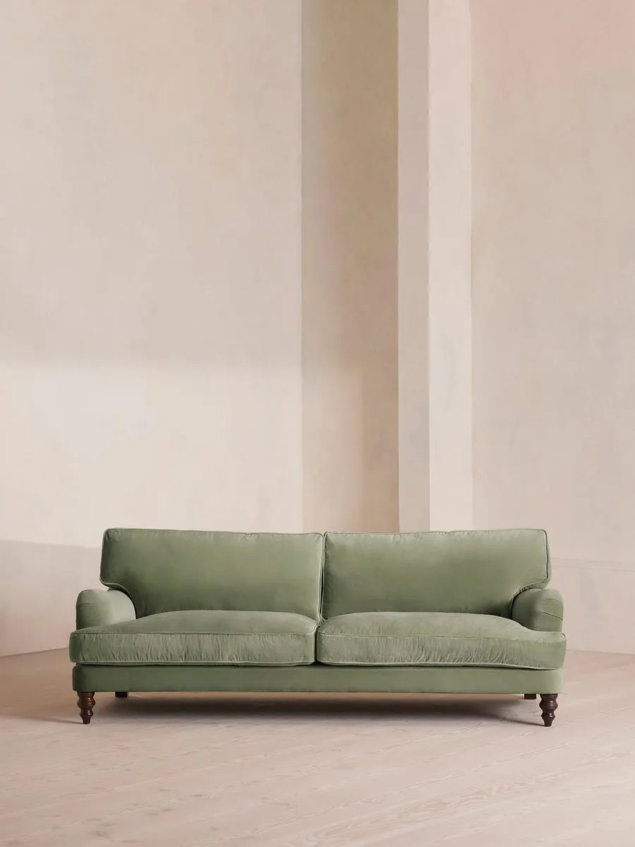 Arundel Four Seater Sofa, Velvet, Seafoam